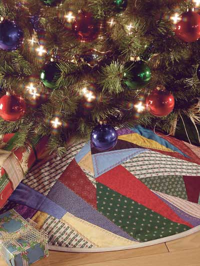 Crazy-Quilted Tree Skirt