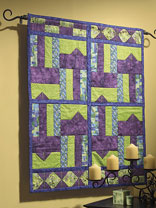 Points in Purple Pieced Wall Hanging